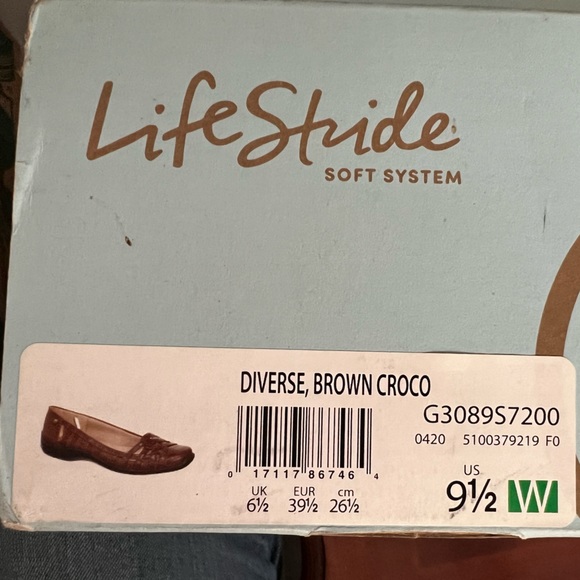 Lifestride soft system Diverse Flats in brown croco size 9.5W. - Picture 5 of 5